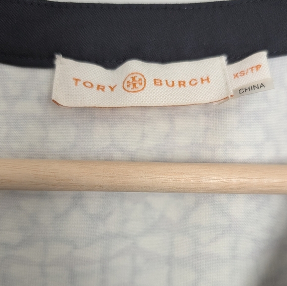 Tory Burch Geometric Print Ponte Zip Front V Neck Dress Size XS Women's - Picture 2 of 8